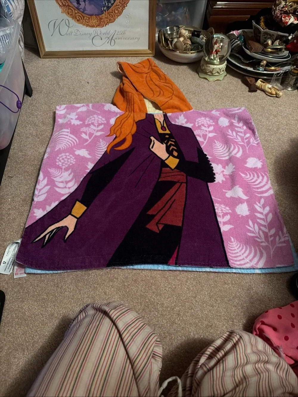 This Disney Frozen Reversible Elsa & Anna hooded poncho towel
